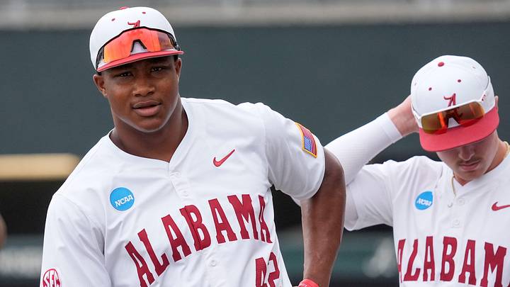 May 29, 2026; Tuscaloosa, AL, USA; Alabama’s Eric Hines (42), a freshman from Tuscaloosa, warms up before the Tuscaloosa NCAA Regional baseball game between Alabama and Alabama State in Sewell-Thomas Stadium. May 29, 2026; Tuscaloosa, AL, USA; Alabama’s Eric Hines (42), a freshman from Tuscaloosa, warms up before the Tuscaloosa NCAA Regional baseball game between Alabama and Alabama State in Sewell-Thomas Stadium.