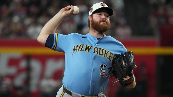 Jul 4, 2026; Phoenix, Arizona, USA; Milwaukee Brewers pitcher Brandon Woodruff (53) throws in the third inning against the Arizona Diamondbacks at Chase Field. Mandatory Credit: Rick Scuteri-Imagn Images Jul 4, 2026; Phoenix, Arizona, USA; Milwaukee Brewers pitcher Brandon Woodruff (53) throws in the third inning against the Arizona Diamondbacks at Chase Field. Mandatory Credit: Rick Scuteri-Imagn Images