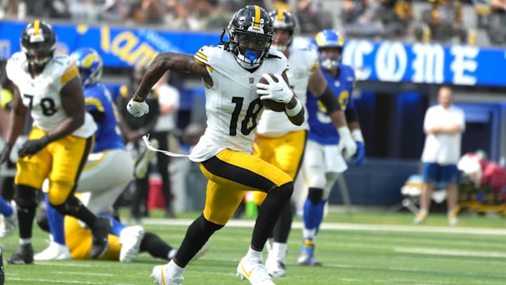 Oct 22, 2023; Inglewood, California, USA; Pittsburgh Steelers wide receiver Diontae Johnson (18)