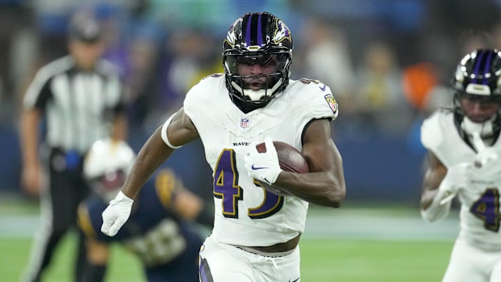 Justice Hill is a sneaky player to bet on in the player prop market against the Giants.