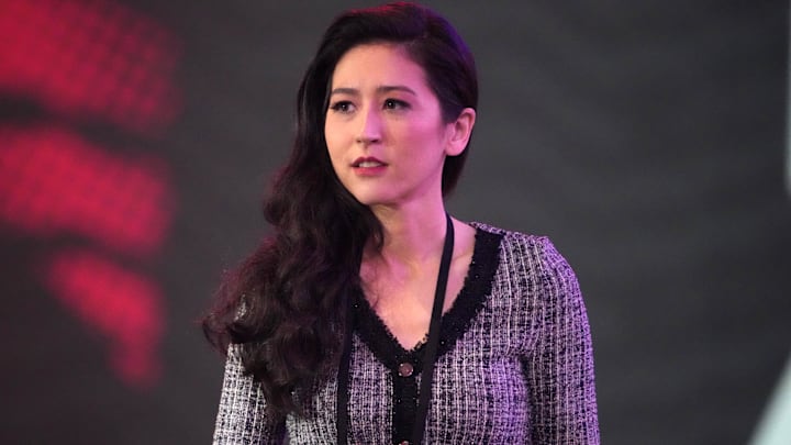 Jan 30, 2025; Orlando, FL, USA; Mina Kimes during the Pro Bowl Skills Challenge at Nicholson Fieldhouse.