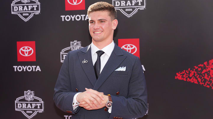 Alabama quarterback Ty Simpson was selected with the No. 13 pick by the Rams. 