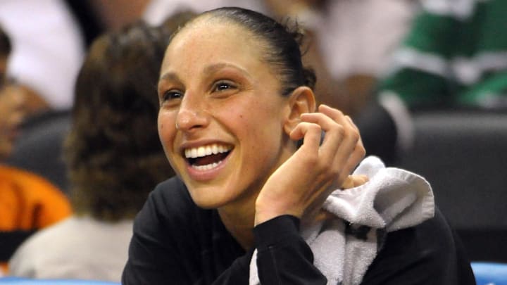 August 28, 2010; San Antonio, TX, USA; Phoenix Mercury guard Diana Taurasi against the San Antonio Silver Stars during the second half at the AT&T Center. Phoenix beat San Antonio 92-73. Mandatory Credit: Brendan Maloney-Imagn Images
