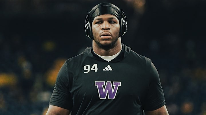 Jayvon Parker is shown during warm-ups for the CFP title game. 
