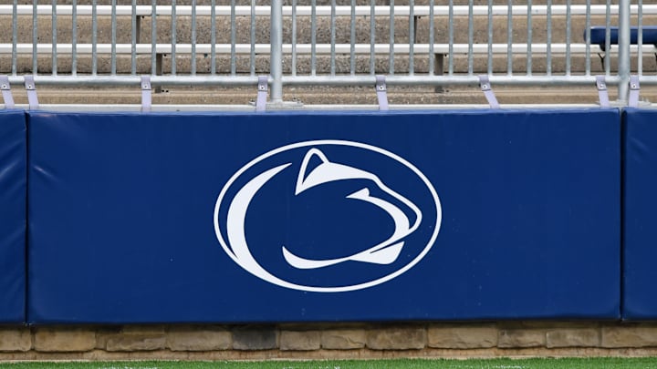 General view of the Penn State Nittany Lions logo inside Beaver Stadium on Oct 31, 2015.