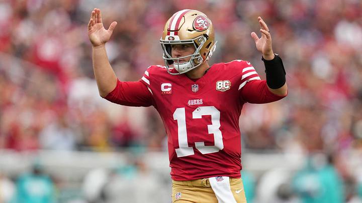 Sep 20, 2026; Santa Clara, California, USA; San Francisco 49ers quarterback Brock Purdy (13) reacts during the second half against the Miami Dolphins at Levi's Stadium. Mandatory Credit: Cary Edmondson-Imagn Images Sep 20, 2026; Santa Clara, California, USA; San Francisco 49ers quarterback Brock Purdy (13) reacts during the second half against the Miami Dolphins at Levi's Stadium. Mandatory Credit: Cary Edmondson-Imagn Images
