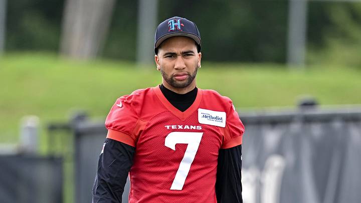 Jun 9, 2026; Houston, Texas, USA; Houston Texans quarterback C.J. Stroud arrives for the team’s minicamp at Houston Methodist Training Center. Mandatory Credit: Maria Lysaker-Imagn Images Jun 9, 2026; Houston, Texas, USA; Houston Texans quarterback C.J. Stroud arrives for the team’s minicamp at Houston Methodist Training Center. Mandatory Credit: Maria Lysaker-Imagn Images