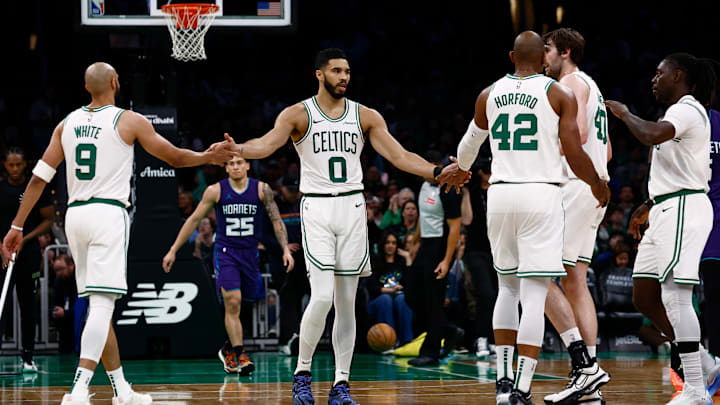 Boston Celtics, Charlotte Hornets, Celtics injury report, Jayson Tatum, Jaylen Brown, Derrick White, Jrue Holiday, Kristaps Porzingis, Al Horford