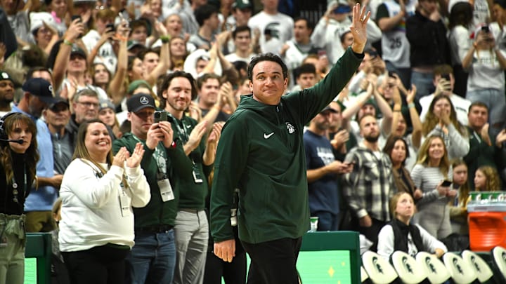 Nov 28, 2023; East Lansing, Michigan, USA; Michigan State Spartans football head coach Jonathan