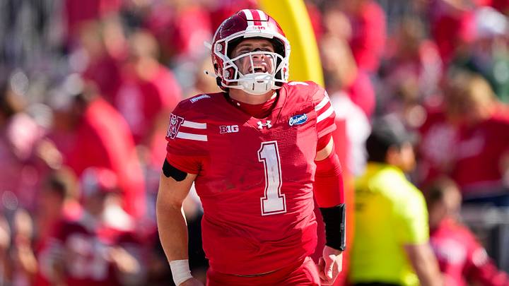 Wisconsin Badgers quarterback Colton Joseph. 