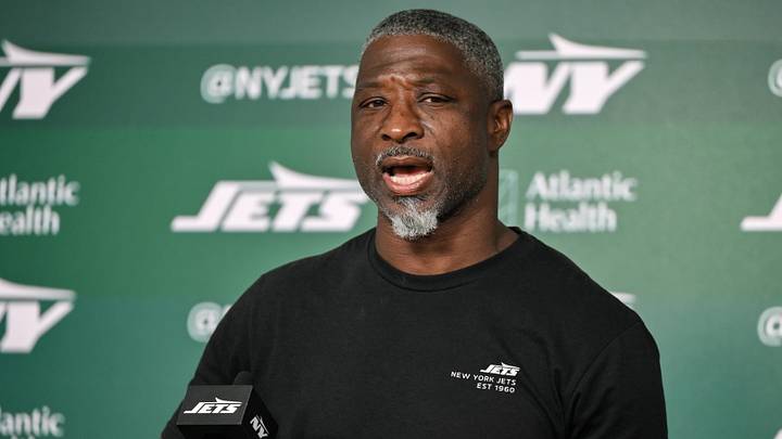 New York Jets head coach Aaron Glenn speaks at a press conference during minicamp at Atlantic Health Jets Training Center. New York Jets head coach Aaron Glenn speaks at a press conference during minicamp at Atlantic Health Jets Training Center.