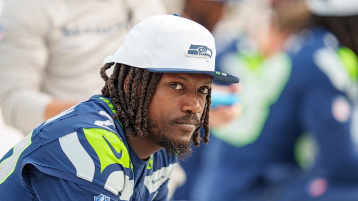 Riq Woolen of the Seattle Seahawks Riq Woolen of the Seattle Seahawks