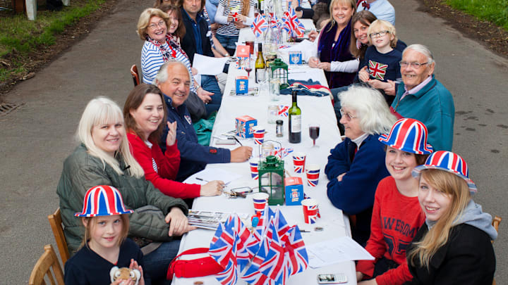 Patriotic Union Jack Flags on Napkins in the UK