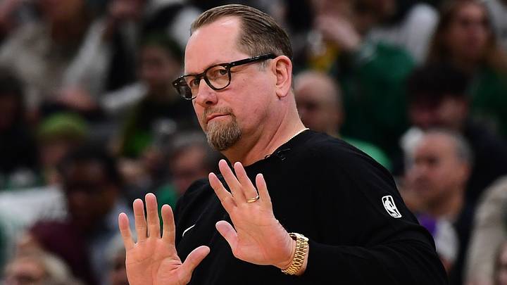 Philadelphia 76ers head coach Nick Nurse in the first half during game one of the first round of the 2026 NBA Playoffs against the Boston Celtics at TD Garden on April 19, 2026. Philadelphia 76ers head coach Nick Nurse in the first half during game one of the first round of the 2026 NBA Playoffs against the Boston Celtics at TD Garden on April 19, 2026.
