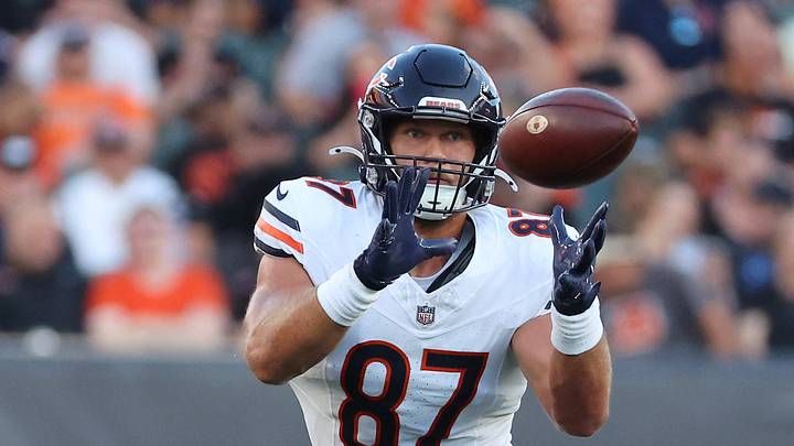 Aug 22, 2026; Cincinnati, Ohio, USA;  Chicago Bears tight end Sam Roush (87