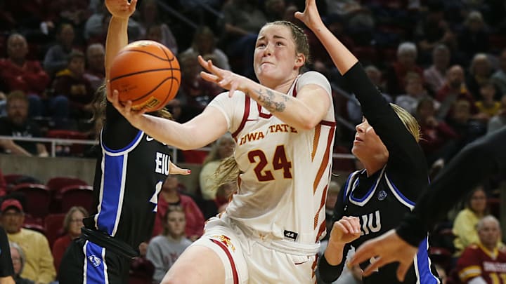 The Iowa State women dropped another game, falling in their Big 12 opener Saturday to Oklahoma State. The Iowa State women dropped another game, falling in their Big 12 opener Saturday to Oklahoma State.