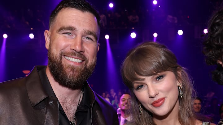 Taylor Swift and Travis Kelce at the 2026 iHeartRadio Music Awards