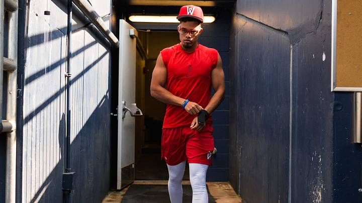 Red Sox No. 1 prospect Franklin Arias walks into the WooSox dugout at Polar Park on July 24, 2026 after he was promoted to Triple-A Worcester from Double-A Portland. Red Sox No. 1 prospect Franklin Arias walks into the WooSox dugout at Polar Park on July 24, 2026 after he was promoted to Triple-A Worcester from Double-A Portland.