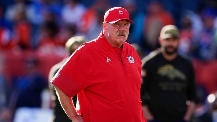 Nov 16, 2025; Denver, Colorado, USA; Kansas City Chiefs head coach Andy Reid before the game against the Denver Broncos at Empower Field at Mile High. Mandatory Credit: Ron Chenoy-Imagn Images Nov 16, 2025; Denver, Colorado, USA; Kansas City Chiefs head coach Andy Reid before the game against the Denver Broncos at Empower Field at Mile High. Mandatory Credit: Ron Chenoy-Imagn Images
