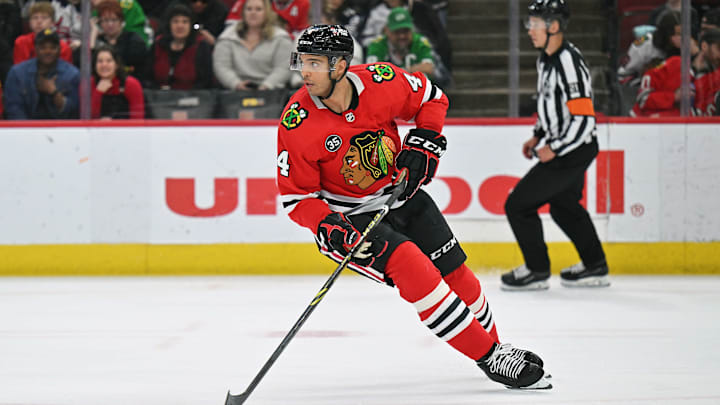 Seth Jones - Winnipeg Jets v Chicago Blackhawks