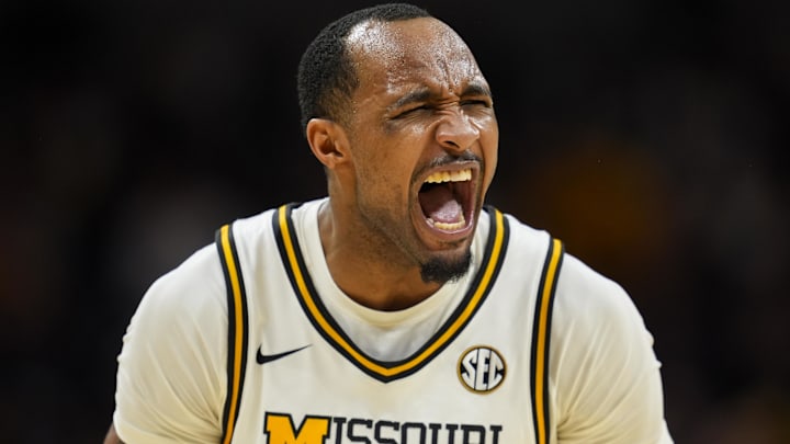 Jan 25, 2025; Columbia, Missouri, USA; Missouri Tigers guard Tamar Bates (2) reacts during the second half against the Mississippi Rebels at Mizzou Arena. Mandatory Credit: Jay Biggerstaff-Imagn Images Jan 25, 2025; Columbia, Missouri, USA; Missouri Tigers guard Tamar Bates (2) reacts during the second half against the Mississippi Rebels at Mizzou Arena. Mandatory Credit: Jay Biggerstaff-Imagn Images
