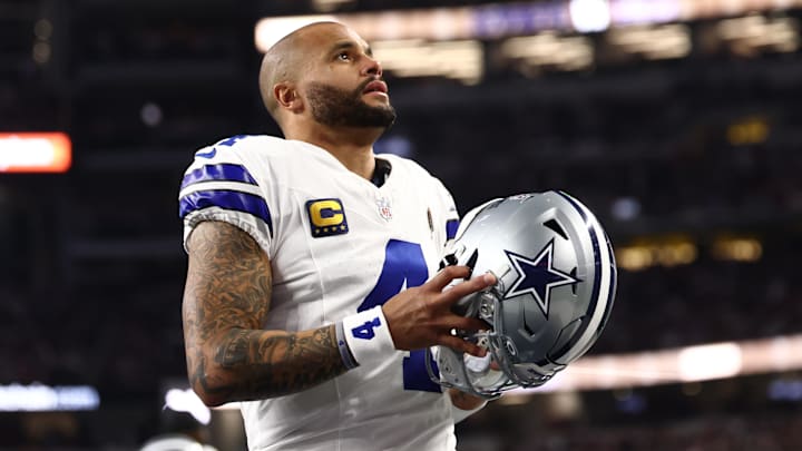 Dallas Cowboys quarterback Dak Prescott before a game against the Minnesota Vikings at AT&T Stadium. 