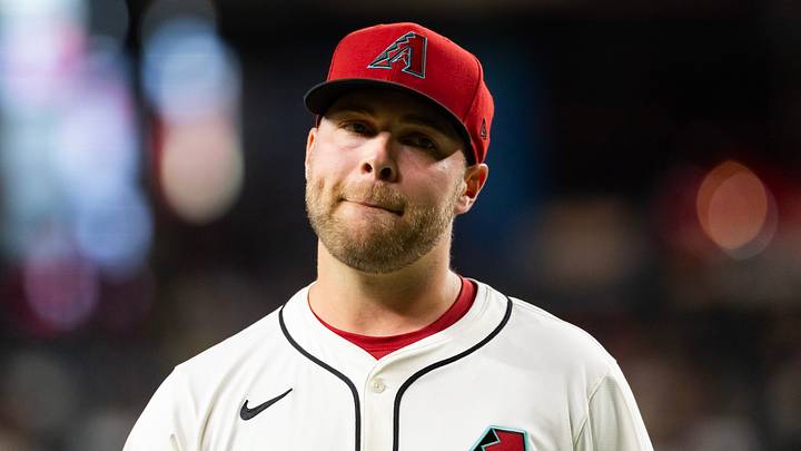 May 27, 2025; Phoenix, Arizona, USA; Arizona Diamondbacks pitcher Corbin Burnes in the first inning against the Pittsburgh Pirates at Chase Field. Mandatory Credit: Mark J. Rebilas-Imagn Images