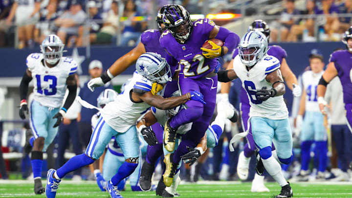 Baltimore Ravens running back Derrick Henry, Dallas Cowboys safety Donovan Wilson