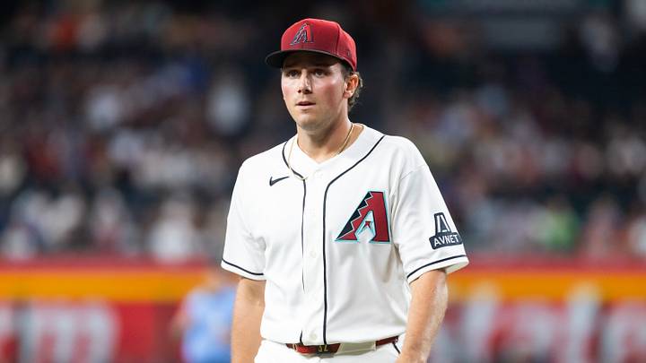 Jun 30, 2026; Phoenix, Arizona, USA; Arizona Diamondbacks pitcher Brandon Pfaadt in the first inning against the San Francisco Giants at Chase Field. Mandatory Credit: Mark J. Rebilas-Imagn Images Jun 30, 2026; Phoenix, Arizona, USA; Arizona Diamondbacks pitcher Brandon Pfaadt in the first inning against the San Francisco Giants at Chase Field. Mandatory Credit: Mark J. Rebilas-Imagn Images