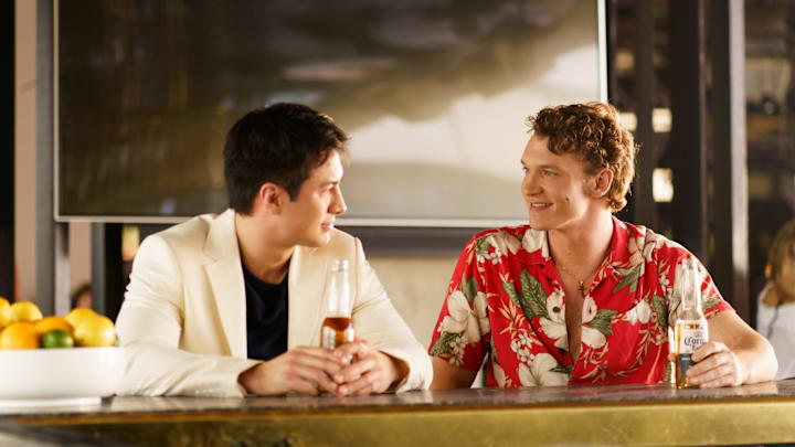 Hudson Williams as Shane Hollander and Connor Storrie as Ilya Rozanov in Heated Rivalry season 1 episode 5 Hudson Williams as Shane Hollander and Connor Storrie as Ilya Rozanov in Heated Rivalry season 1 episode 5