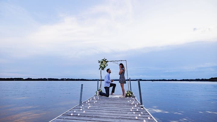 Parker Fox and Taylor Heise's engagement photo