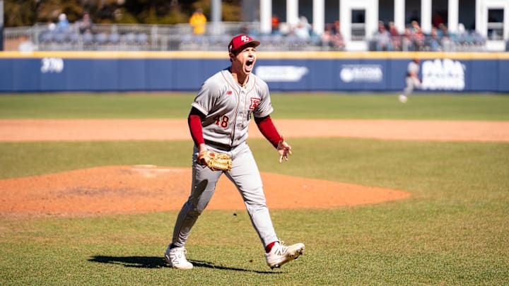 Boston College LHP A.J. Colarusso celebrates following the team's college baseball series victory over top 10 Virginia this past weekend. Boston College LHP A.J. Colarusso celebrates following the team's college baseball series victory over top 10 Virginia this past weekend.