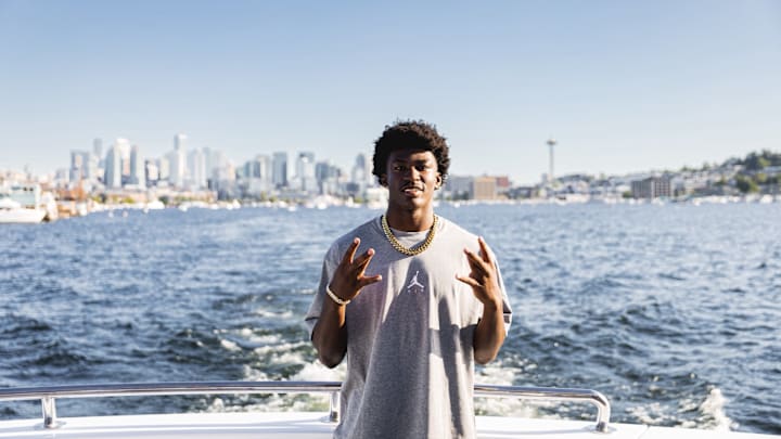 Edge rusher Tristian Givens is shown on his visit to Seattle. Edge rusher Tristian Givens is shown on his visit to Seattle.