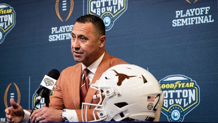 Steve Sarkisian answers questions ahead of the Cotton Bowl. Steve Sarkisian answers questions ahead of the Cotton Bowl.