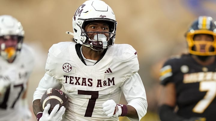 Texas A&M Aggies wide receiver KC Concepcion runs for a touchdown during the second half against the Missouri Tigers.