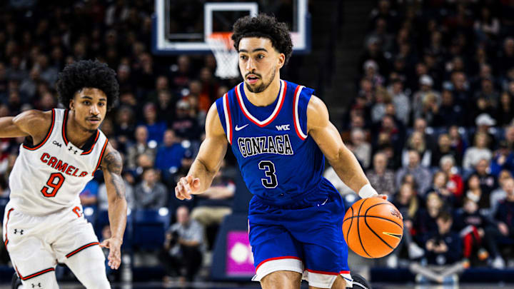 Gonzaga Bulldogs guard Braeden Smith (3). Gonzaga Bulldogs guard Braeden Smith (3).