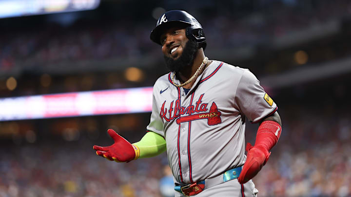 Atlanta Braves designated hitter Marcell Ozuna. Atlanta Braves designated hitter Marcell Ozuna.