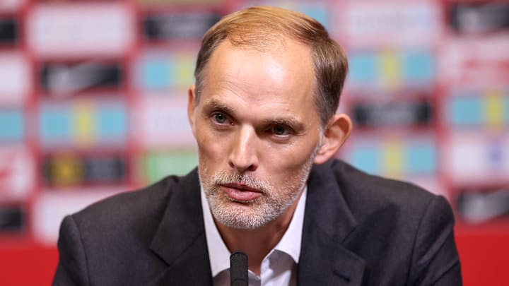 Thomas Tuchel has spoken at his first press conference as England manager