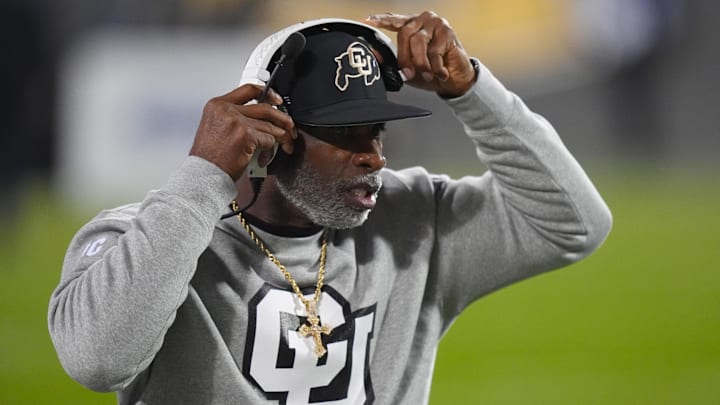 Colorado head coach Deion Sanders during the first quarter vs. the Cincinnati Bearcats.