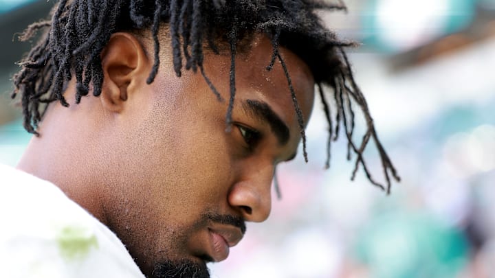 Jaylen Waddle of the Miami Dolphins
