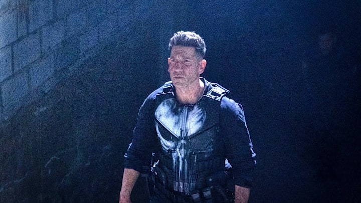 Frank Castle/The Punisher (Jon Bernthal) in Marvel Television's DAREDEVIL: BORN AGAIN, exclusively on Disney+. Photo by Giovanni Rufino. © 2025 MARVEL.