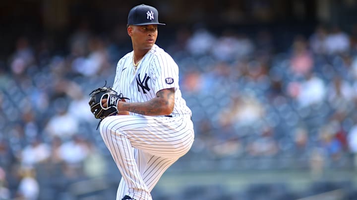 Luis Gil estuvo en 2024 como pitcher para los Yankees de Nueva York 
