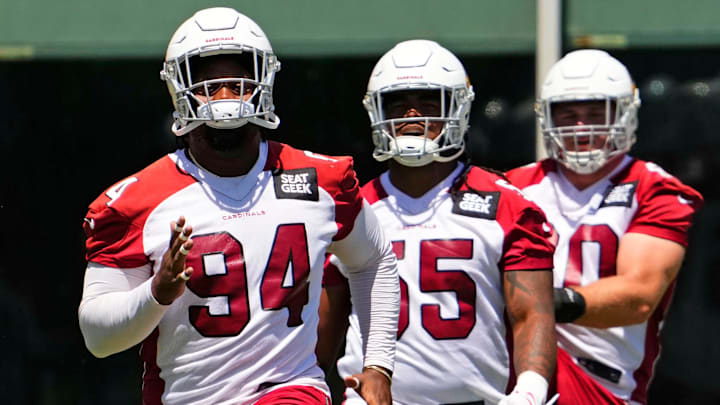 Jun 7, 2023; Tempe, AZ, USA; Arizona Cardinals defensive tackle Carlos Watkins (94) during organized
