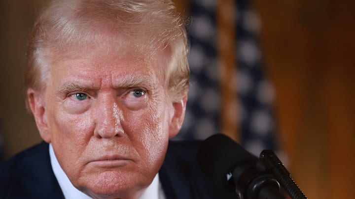 Republican Presidential Nominee Donald Trump Speaks To The Press In Palm Beach, Florida