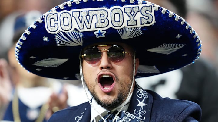 Dallas Cowboys fans during the second half of the game against the Las Vegas Raiders at Allegiant Stadium.