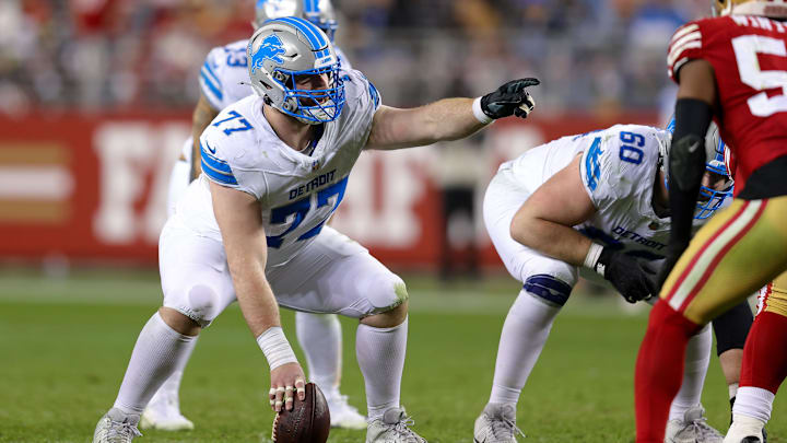 Former Lions center Frank Ragnow had to repay part of his signing bonus to the organization after retiring last year. Former Lions center Frank Ragnow had to repay part of his signing bonus to the organization after retiring last year.