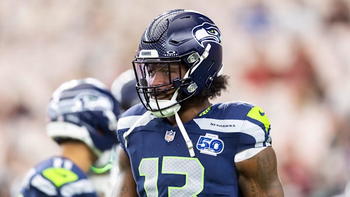Sep 25, 2025; Glendale, Arizona, USA; Seattle Seahawks linebacker Ernest Jones IV (13) against the Arizona Cardinals at State Farm Stadium.