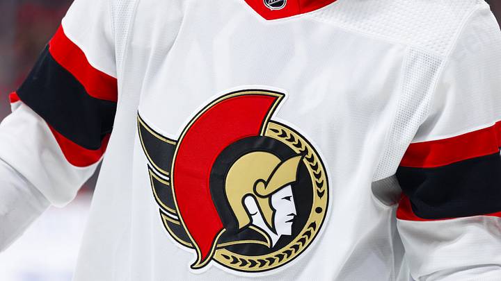 The current road jersey for the Ottawa Senators from the 2025-2026 season