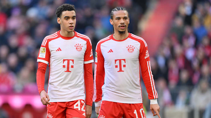 Jamal Musiala mit Leroy Sané Jamal Musiala mit Leroy Sané