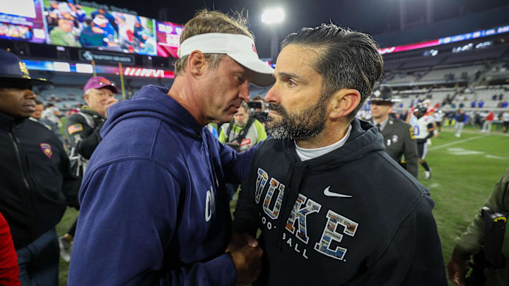 Duke football head coach Manny Diaz versus Ole Miss Duke football head coach Manny Diaz versus Ole Miss